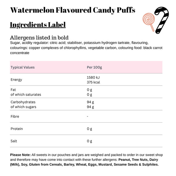Watermelon Flavoured Candy Puffs