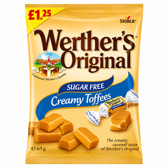 Werther's Original Sugar Free Creamy Toffees 65g PMP