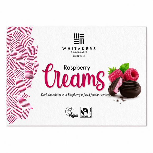 Whitakers Dark Chocolate Raspberry Fondant Creams 150g