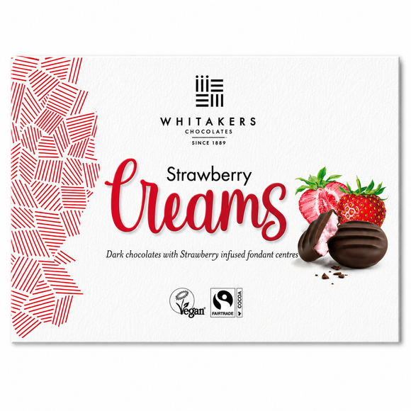 Whitakers Dark Chocolate Strawberry Fondant Creams 150g