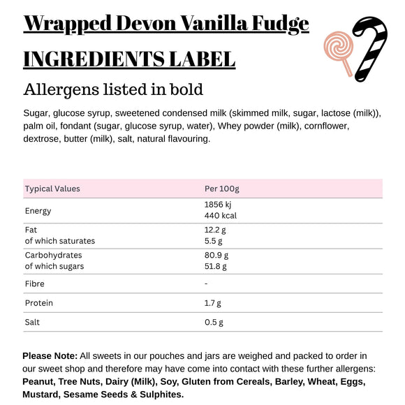 Wrapped Devon Vanilla Fudge