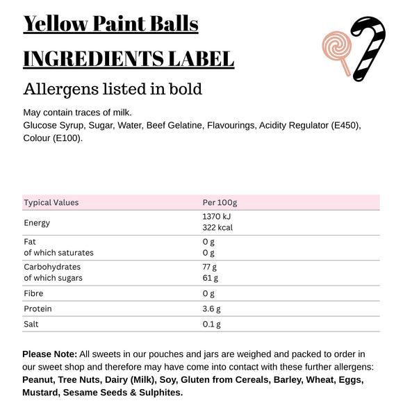Yellow Paint Balls