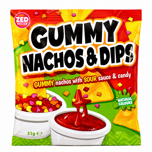 Zed Candy Gummy Nachos & Dips 51g