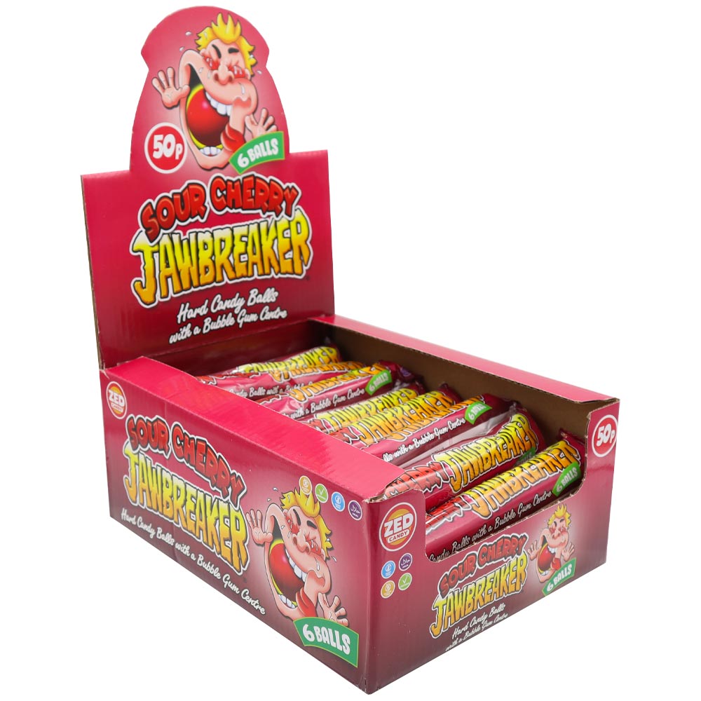 Zed Candy Sour Cherry Jawbreaker 6 Ball Pack 49.5g – Giant Bradley's ...