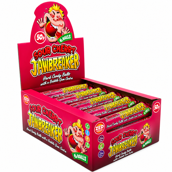 Zed Candy Sour Cherry Jawbreaker 6 Ball Pack 49.5g