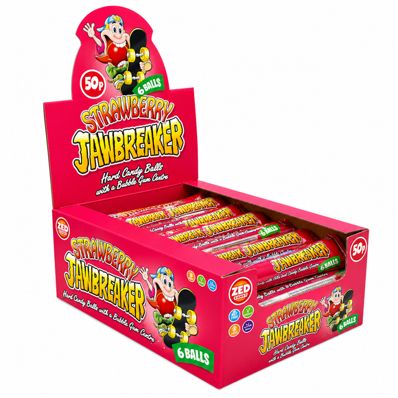 Zed Candy Strawberry Jawbreaker 6 Ball Pack 49.5g