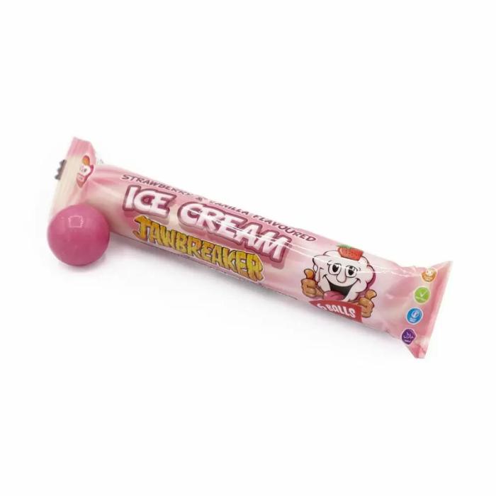 Zed Candy Strawberry & Vanilla Ice Cream Jawbreaker 6 Pack 49.5g