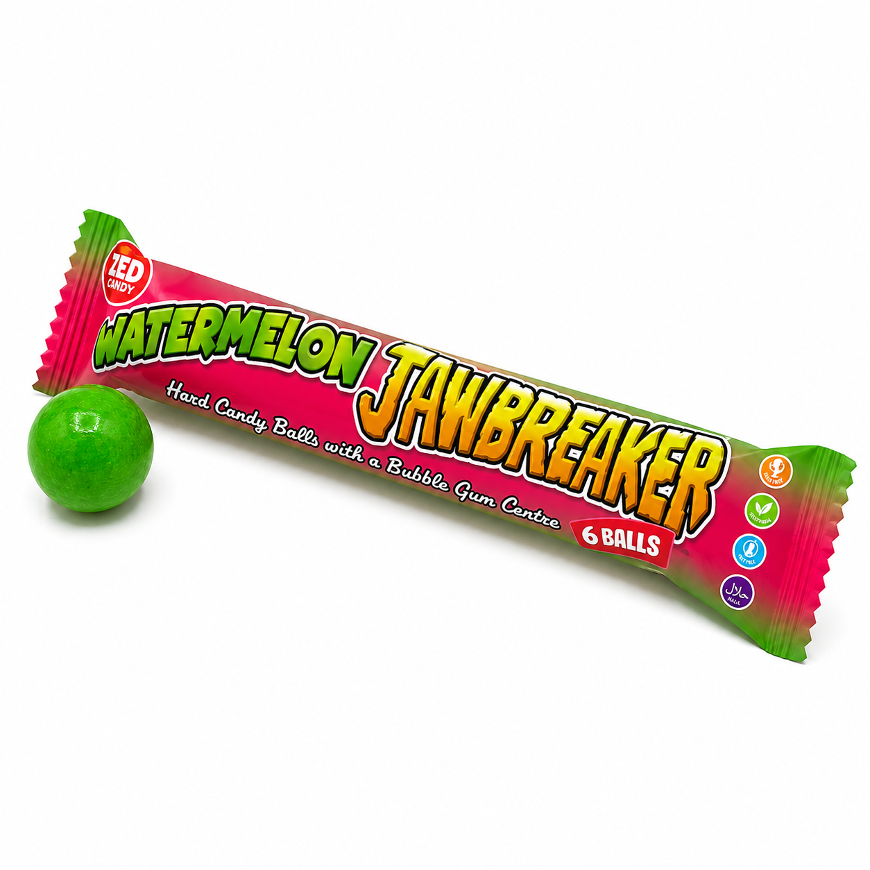 Zed Candy Sour Apple Jawbreaker 6 Ball Pack 49.5g
