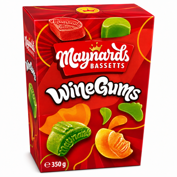 Maynards Bassetts Wine Gums Sweets Carton 350g
