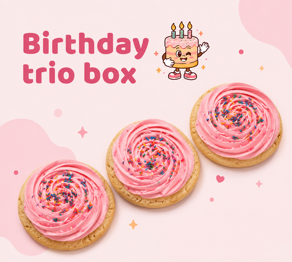 Birthday Cake Cookie Trio Box