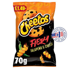 Cheetos Fiery Jalapeno & Cheese Flavour Corn Puffs 70g PMP