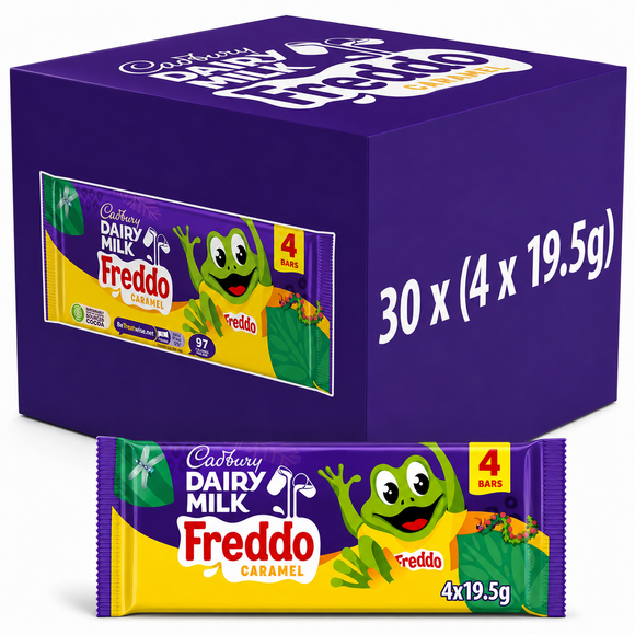 Cadbury Dairy Milk Caramel Freddo 4 Pack Multipack 78g