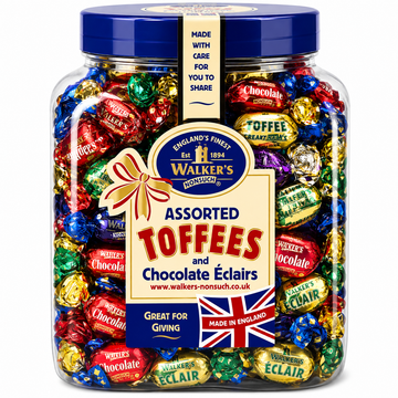 Walker's Nonsuch Assorted Toffee & Chocolate Eclairs Jar 1.25kg