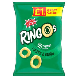 Golden Wonder Ringos Cheese & Onion 40g PMP