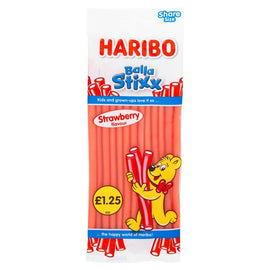 Haribo Strawberry Balla Stixx Bags 140g PMP