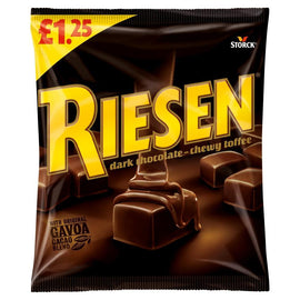 Riesen Dark Chocolate Chewy Toffee Bag 110g PMP