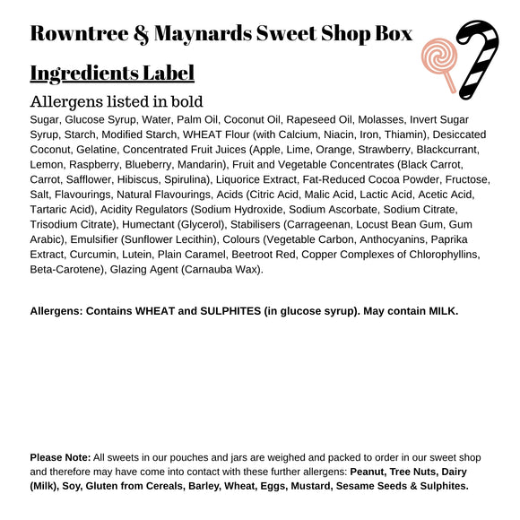 Rowntree's and Maynard's Sweet Shop Box (10 x Bags)