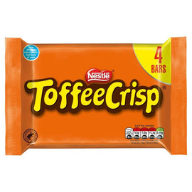 Toffee Crisp Milk Chocolate Bar 4 Pack 124g