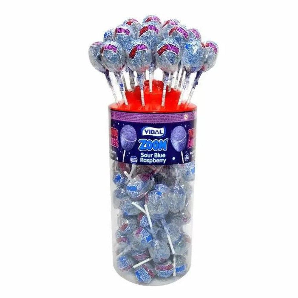 Vidal Zoom Sour Raspberry Tongue Painter Lollies